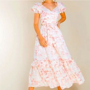 Ivy City Co “Antionette Dress” in Pink - Maxi Length - XXL